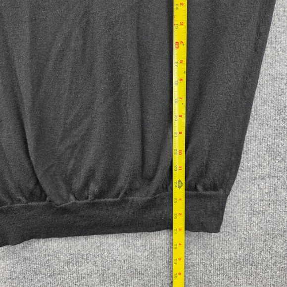 Peter Millar Mens Merino Wool Lyocell Quarter Zip Sweater Black ME0S01 Size L - Picture 8 of 9